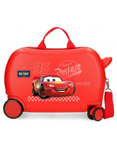 MALETA INF.ABS 4R.(2 MULTI.) 45CM. CARS TRIP ROJO